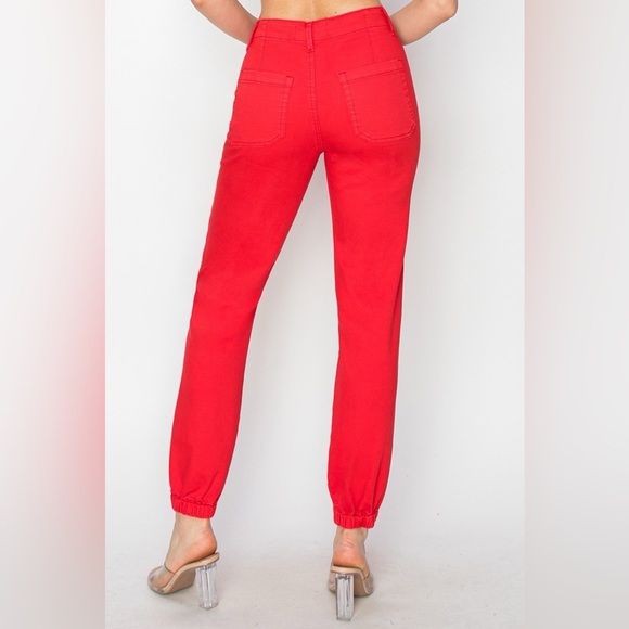 RISEN Full Size High Waisted Jogger Jeans - Picture 4 of 7